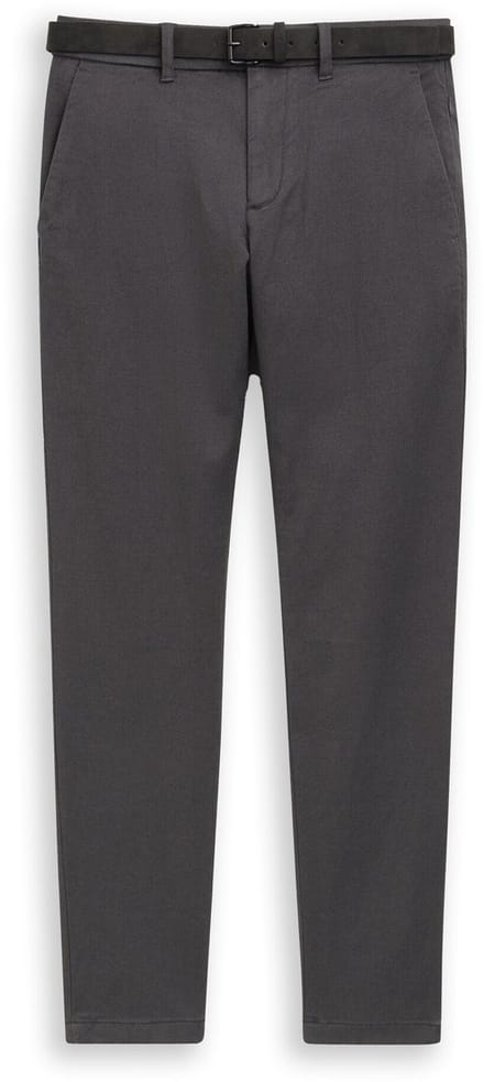 Tom Tailor - TTTRAVIS SLIM chino met riem - Maat 34/34 - grey black zig zag structure