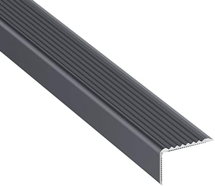 Traprandprofiel Metaal - Trapneus Antislip - Veiligheid Verhoging - L-vormig Afgerond - 115cm - Grijs