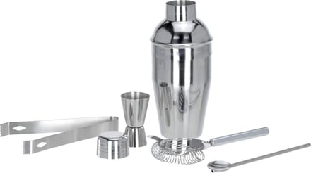 Cocktailshaker set 5-delig roestvrij staal