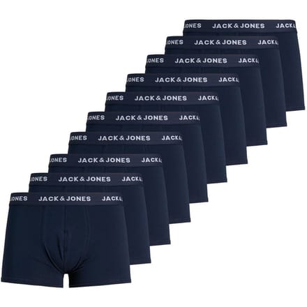 JACK&JONES ACCESSORIES JACSOLID TRUNKS 10 PACKS Heren Onderbroek - Maat S