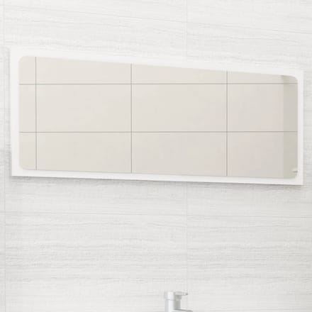 vidaXL - Badkamerspiegel - 90x1,5x37 - cm - spaanplaat - wit