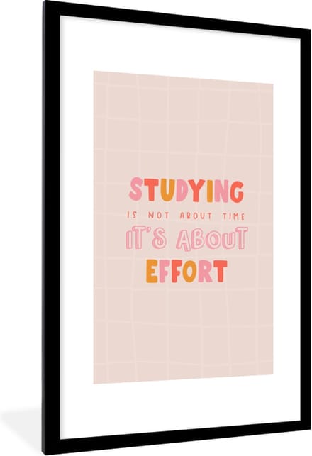 Fotolijst incl. Poster - Studeren - Tijd - Student - Studeren - Onderwijs - 80x120 cm - Posterlijst