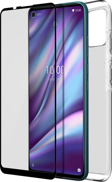 Wiko, Hoesje geschikt voor Wiko View 5 / 5 Plus - Set Flexibel met Tempered Glass & Anti-Scratch, Transparant