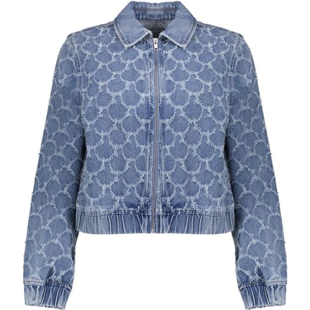 Geisha Jeans Jacket Jacquard Circles Mid Blue Denim Taglia: S | Giacche di jeans Outlet | Donna | Blu