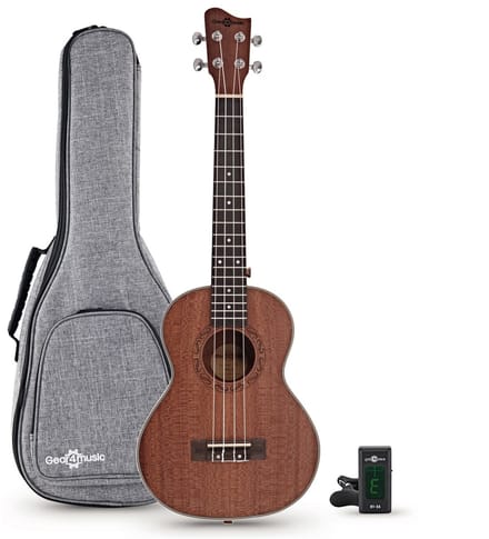 Sapele Tenor Ukulele Pakket van Gear4music