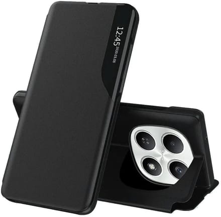 Hoesje geschikt voor Xiaomi Redmi Note 15 4G - Techsuit eFold Book Case - Zwart