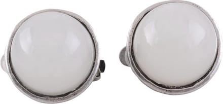 Behave - Clip oorbellen wit rond - Tijdloos klassiek design