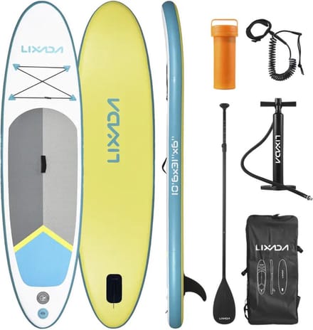 Bovista Sup Board - Opblaasbaar - Supboard - Sup Boards - Paddle - Kayak - Geel - 320cm
