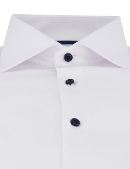 John Miller tailored fit overhemd wit katoen