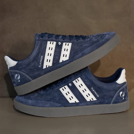 Heren Sneaker Platinum - Blauw/OffWhite/Grijs