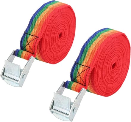 Spanbanden set - Lading vastzetten - Veilig transport - Duurzame gesp - 2x 3 meter - Multicolor