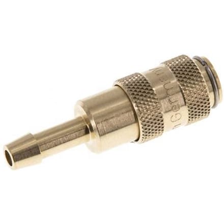 Messing DN 2.7 (Micro) Luchtkoppeling Snelkoppeling 4 mm Slangpilaar