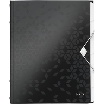 Leitz Divider Book Leitz WOW A4 PP 6tabs black