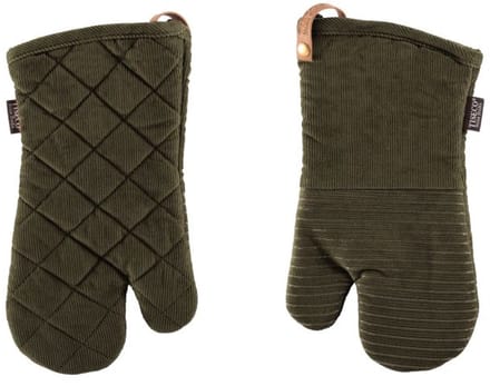 Tiseco - Ovenwant VELMAR - SET/2 - siliconen grip - 17x33 cm, olijfgroen