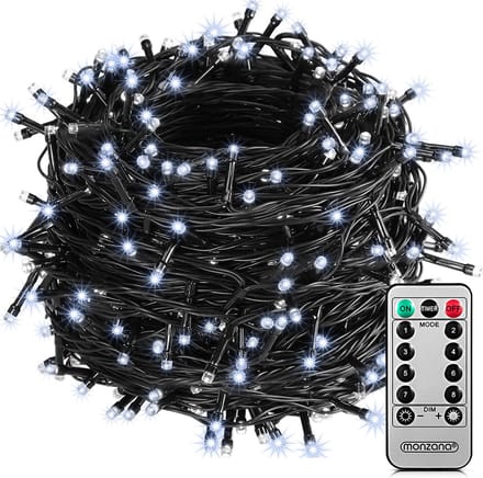 Monzana Lichtsnoer 200 LEDS – Afstandsbediening Timer – Koud Wit