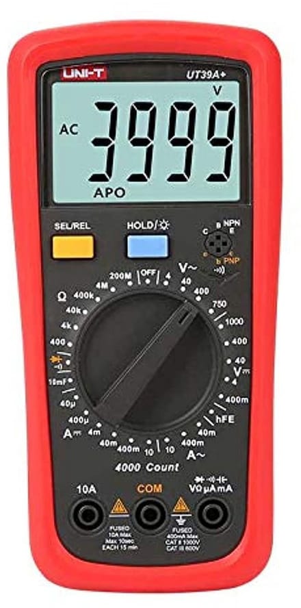 Digitale Multimeter met LCD Backlight en Data Hold - Nauwkeurige Spannings- en Stroommeting