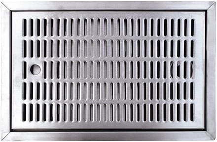 Catch tray - CNS for insertion 440 mm x 240 mm including drain connection