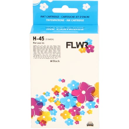 FLWR - Cartridges / HP 45 / zwart / Geschikt voor HP