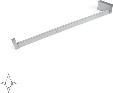 Emuca Garderobestang Castor met LED-licht, verstelbaar 408-558 mm, bewegingssensor, Aluminium, Mat geanodiseerd