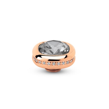 Melano Vivid Squared Bright Side Steentje Crystal Dark Grey Rosé