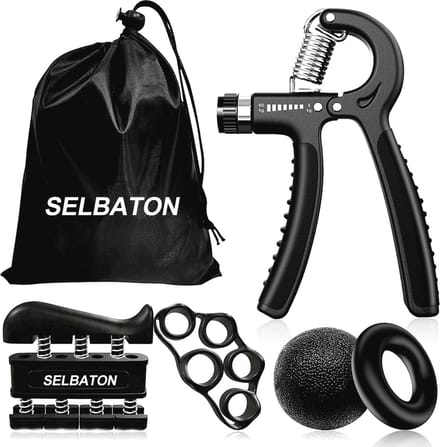 Handtrainer Set van 5 - Onderarm Grip Trainer voor Spieropbouw en Herstel van Letsel