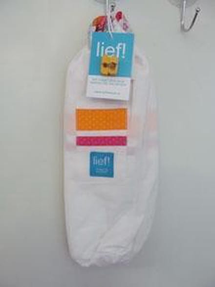 Lief!  wieglaken 80 x 100 cm wit oranje fuchsia