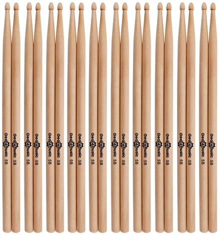 5B Drumstokken, Esdoorn, Houten Tip, 10 Paar