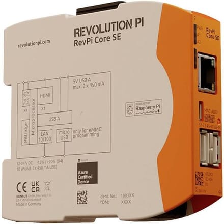 Revolution Pi by Kunbus RevPi Core SE 32 GB PR100367 PLC-aansturingsmodule 24 V/DC