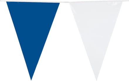 Boland - PE vlaggenlijn wit/blauw - Geen thema - Feestversiering