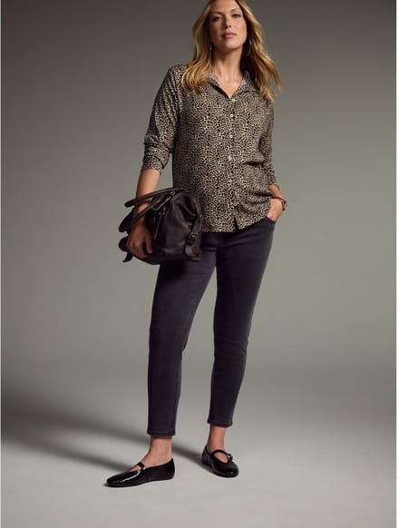 Next - Dames - Mom zwangerschap Denim Jeans - Zwart