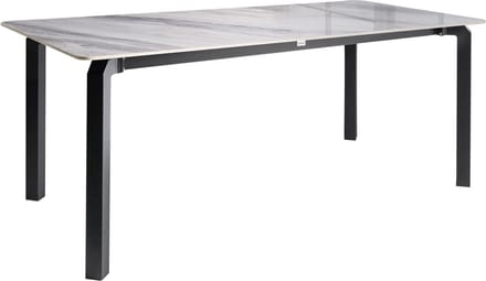 FELETTO - Tuintafel - Zwart/Grijs marmer - 180 x 90 cm - Steen
