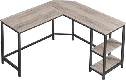 FurnStar hoekbureau - L bureau - 138x138x76cm - Grijs