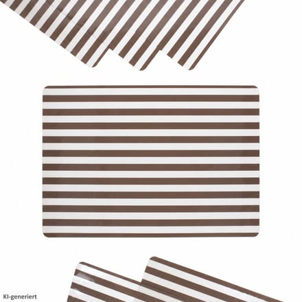 Set van 6 CADO placemats bruin-transparant 43 x 28,5 cm rechthoekig – 10897