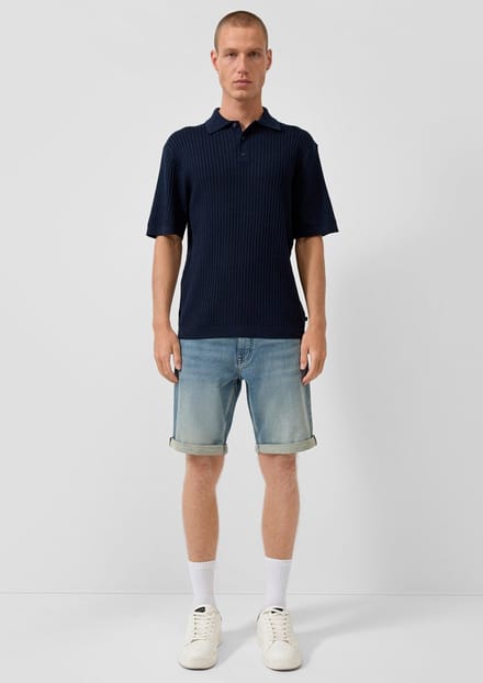 QS - male - Denim Korte Broek John Regular Fit / Mid Rise