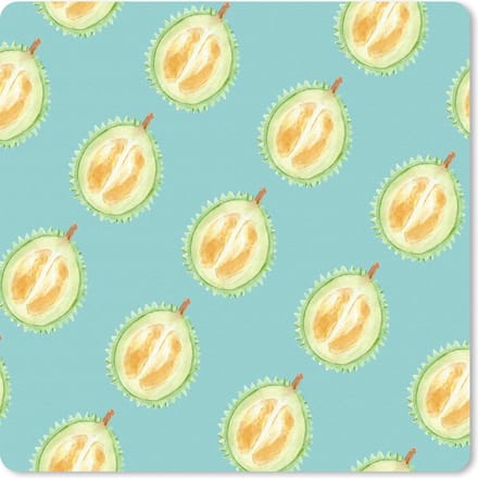 Muismat 20x20 cm - Mousepad Citrus - Fruit - Blauw - Muismatten