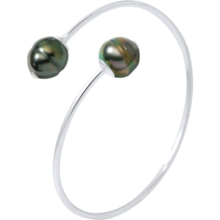 Bangle YOU AND ME Tahitian Pearls Ringed 10-11 mm 925