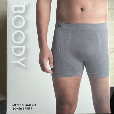 Boody Bamboe boxer heren Naadloos donkergrijs Maat L