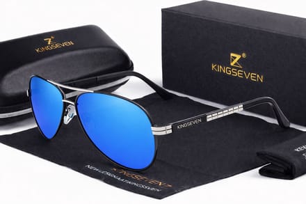 KingSeven Bluestar - Pilotenbril met UV400 en polarisatie filter - Z201