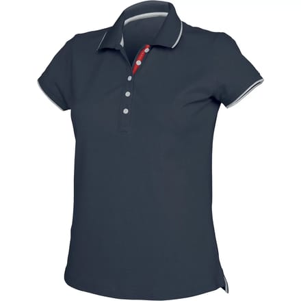 Kariban Damespolo korte mouwen K252 - Navy / White / Red - M