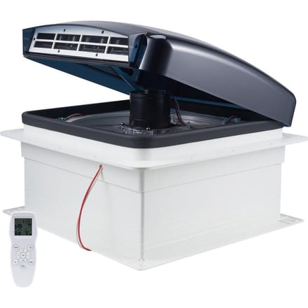 Ventilateur de toit pour camping-car 14 pouces réversible avec cache-pluie couvercle supérieur motorisé