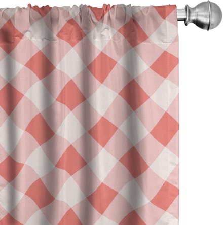 ABAKUHAUS Korallen Creme Voorhangen – 2x75x225 cm – Microfaser, Halfverduisterend