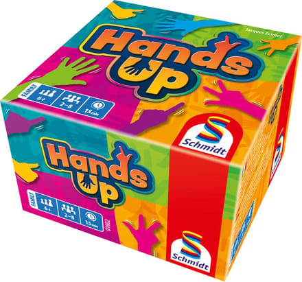 Schmidt® - Hands Up - Actiespel - Snel reactiespel met kaarten - vanaf 6 jaar - 2-8 spelers