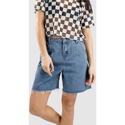 Blue Tomato Pleated Denim Korte Broek blauw