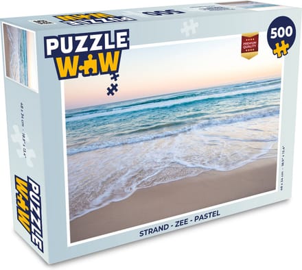 Puzzel Strand - Zee - Pastel - Legpuzzel - Puzzel 500 stukjes