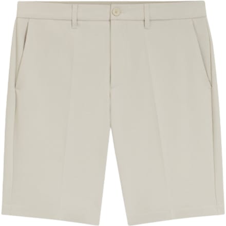slim fit chino short met persplooien