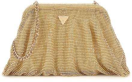 GUESS koppeling schoudertas Zalina Frame Clutch Gold goudkleurig