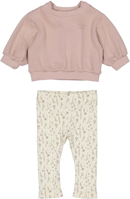 Levv meisjes kledingset Sweater en Broek Dusty rosa maat 80