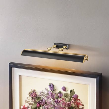 Elstead Lighting LED Schilderijverlichting Winchfield | 4X E14 Max 40W | Dimbaar | Aged Brass & Matte Black
