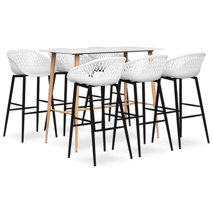 vidaXL - 7-delige - Barset - wit