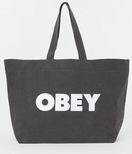 Obey Shopper van denim met logoprint - Grijs - OS